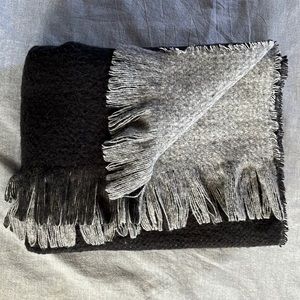 NWOT A New Day Soft Grey and Black Blanket Scarf